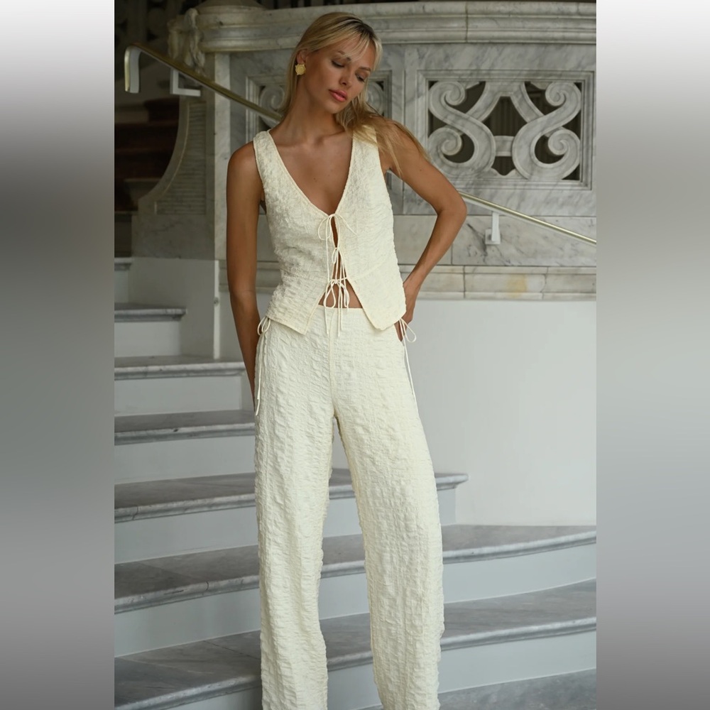 Yellow the Label Jai Bubble Tie Pants and Top